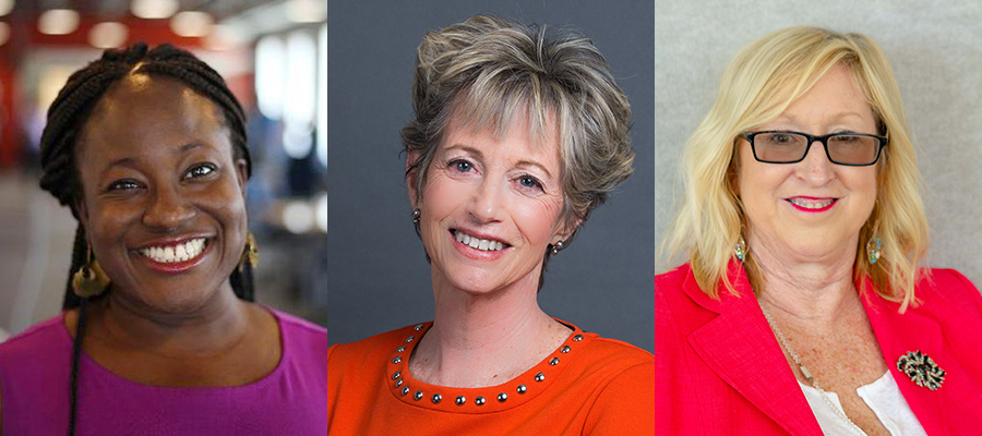 Helen Adeosun, Andrea Cohen, and Pat Kelleher